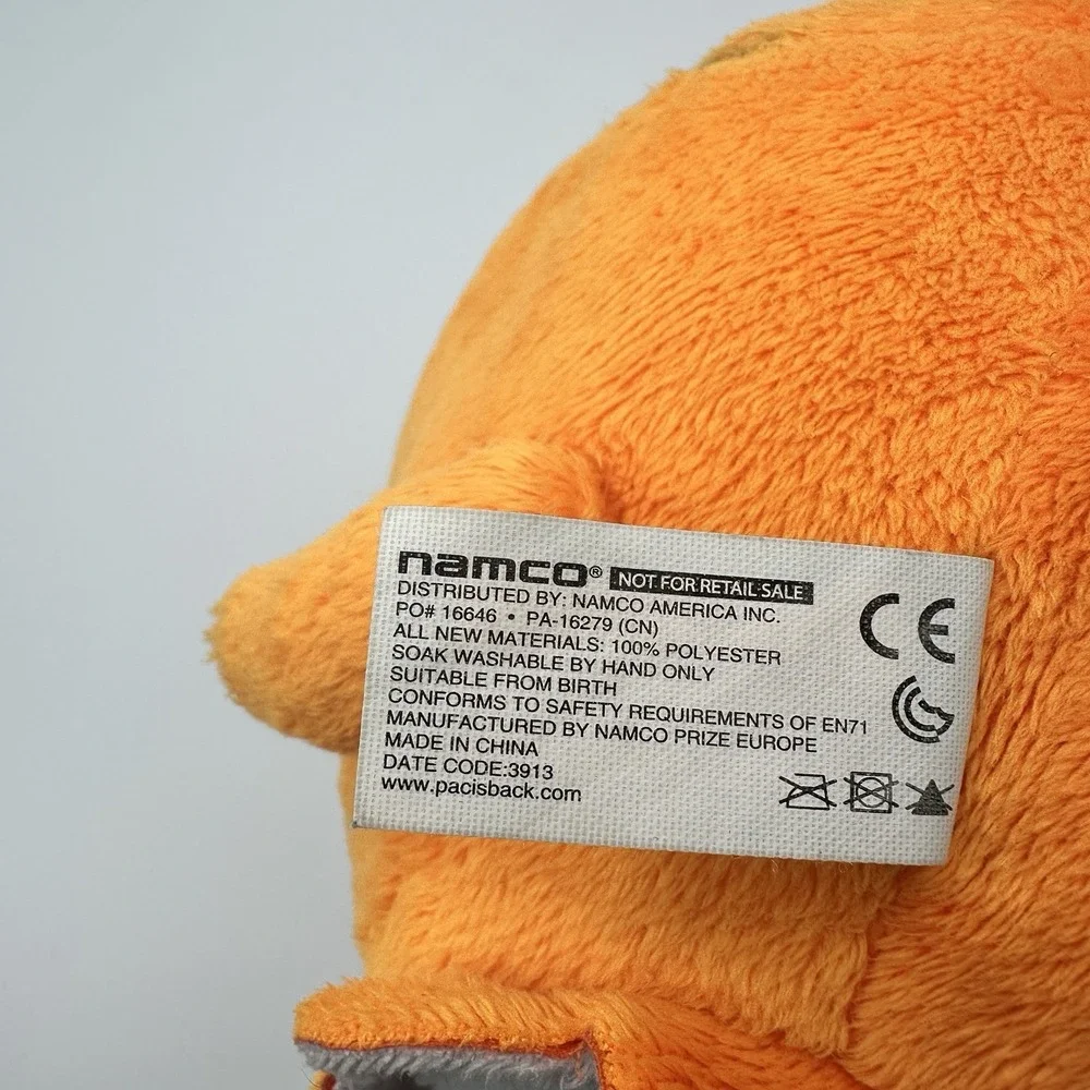 2012 Namco Pac-Man Ghostly Adventures Clyde Orange Ghost Plush 8 Inch Toy